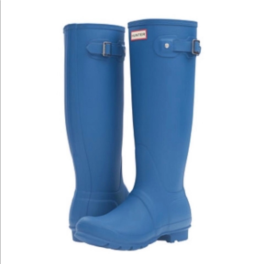 Blue Hunter Boots like new -10